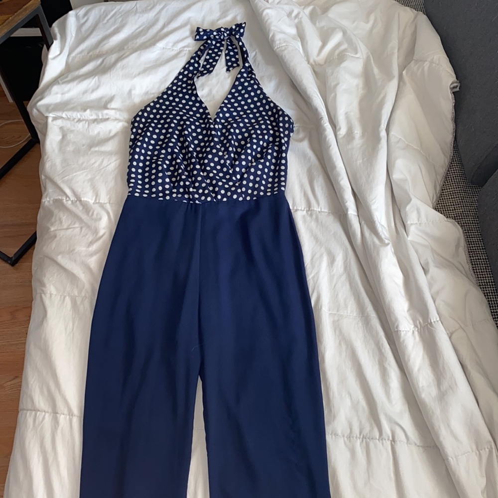 Navy Halter Jumpsuit